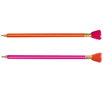 Bleistift mit Quaste Spiegelburg orange-Quaste pink