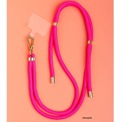 Verstellbare Handykette mit Phone-Strap Neon-Pink