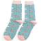 Miss Sparrow: Bambus Socken Damen Dackel blau