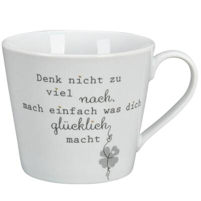 Krasilnikoff: Happy Cup Tasse Denk nicht zuviel nach