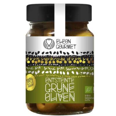 Grüne Bio Oliven entsteint 180gr von Eleon Gourmet