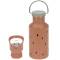 Lässig: Trinkflasche 500ml Edelstahl Happy prints caramel