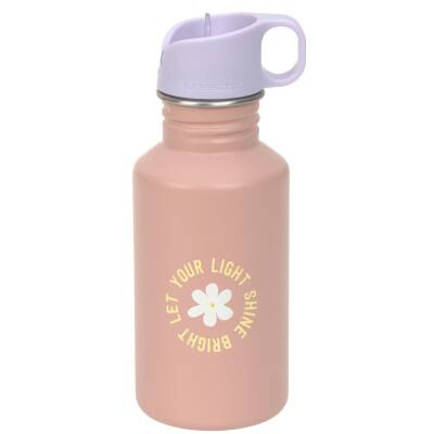 Lässig: Trinkflasche 500ml Edelstahl Party rose/lilac