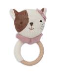 Beißring Silikon mit Rassel Katze Jill Jollein