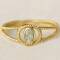 Muja Juma: Ring gold mit ovalem Prehnite
