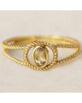 Muja Juma: Ring gold mit ovalem Citrine