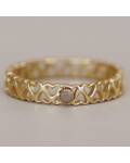 Muja Juma: Ring gold Adorle mit Pfirsich Mondstein