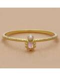 Muja Juma: Ring gold Chamomile Mondstein-Perle