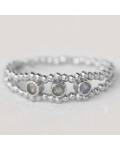Muja Juma: Ring silber Triple and Wave Labradorit