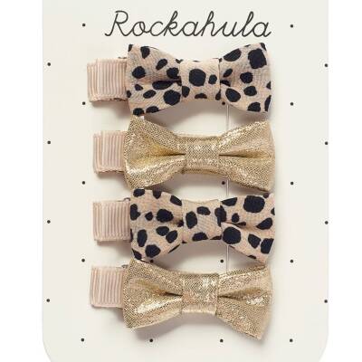 Rockahula: Haarclips kleine Schleifen Leopard 4 St.