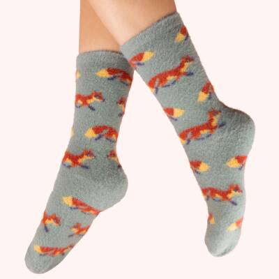 Powder: Kuschelsocken Damen Mini Fuchs