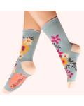 Powder: Bambus Socken Damen Floral Spray Ice