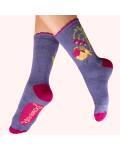 Powder: Bambus Socken Damen Cosy Vogel Glitter