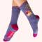 Powder: Bambus Socken Damen Cosy Vogel Glitter