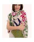 Schal mit Schwalben und Blumen Aufdruck von Powder