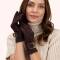 Powder: Handschuhe dunkelbraun Velourlederimitat Dana