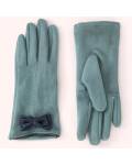 Powder: Handschuhe eisblau Velourlederimitat Adalyn