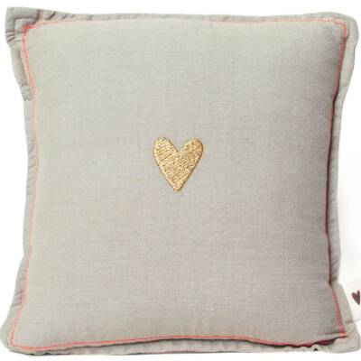 Good old friends: Mini Kissen Goldenes Herz 25x25cm