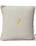 Good old friends: Mini Kissen Goldenes Herz 25x25cm