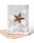 Good old friends: Weihnachtskarte Sterne Papierkunst
