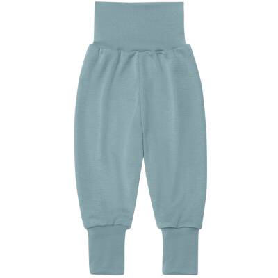 Engel: Nabelbundhose Wolle Seide bergblau