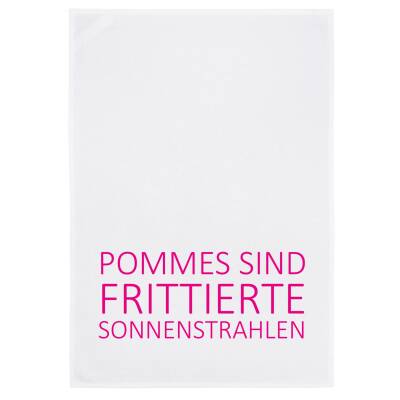 Geschirrtuch weiß Pommes sind frittierte Sonnenstrahlen