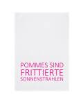 Geschirrtuch weiß Pommes sind frittierte...