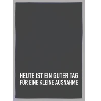 17;30: Geschirrtuch grau Ausnahmetag
