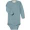 Engel: Baby-Body Wolle Seide Langarm bergblau
