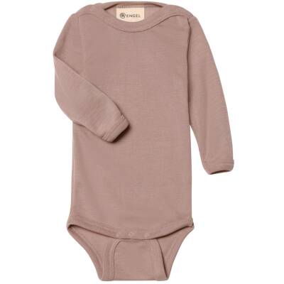 Engel: Baby-Body Wolle Seide Langarm dustyrose
