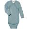 Engel: Baby-Wickelbody Wolle Seide Langarm bergblau