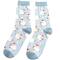Miss Sparrow: Bambus Socken Damen Santa Schaf blau