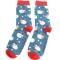 Bambus Socken Herren Santa Sheep blau