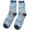 Bambus Socken Herren Festliche Füchse blau