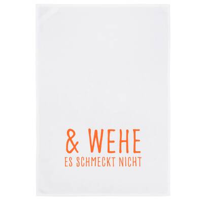 Geschirrtuch weiß & wehe es schmeckt nicht
