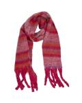 Flauschiger Schal mit Fransen pink-orange The Moshi