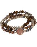 The Moshi: Armband/Halskette elastisch braun