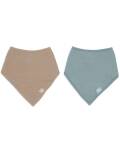 Bandana Halstuch Musselin seegrün-biscuit 2er-Set...