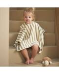 Jollein: Badeponcho Frottee Stripe oliv grün GOTS