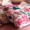 Imbarro: Kissen Samt 40x60cm Blumen Maye Pink