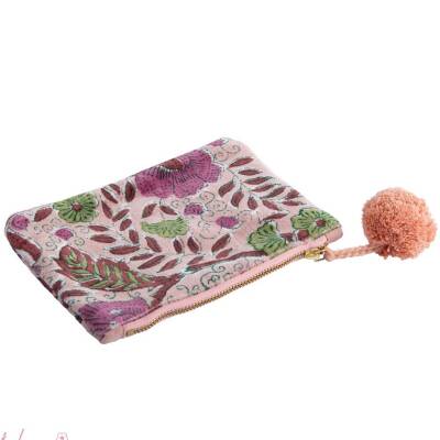 Kleines Portemonnaie Samt Imbarro Eleana Pink