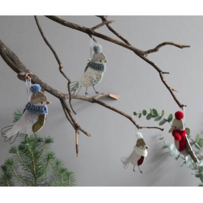 Good old friends: Wintervogel mit weißem Schal