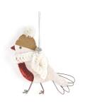 Good old friends: Wintervogel mit weißem Schal