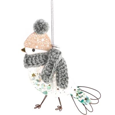 Good old friends: Wintervogel mit grauem Schal