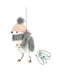 Good old friends: Wintervogel mit grauem Schal