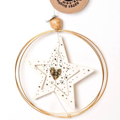 Good old friends: Goldstern Ornament Herz-Schnee