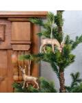 Deko Anhänger Hirsch gold gesenkter Kopf