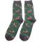 Mr Heron: Bambus Socken Herren Dackel Skiing grün