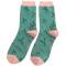 Miss Sparrow: Bambus Socken Damen Winter Holly Sprigs