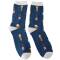 Mr Heron Bambus Socken Herren Heres to beer blau